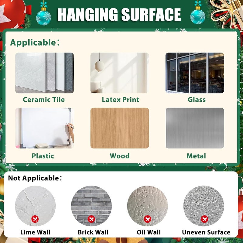 ANGAR 12 Pcs Christmas Mantel Hanger for Garland, Christmas Fireplace Garland Stocking Hooks Holder for Wreaths, Fireplace Mantle, Door Frame, Stairways Banister Decoration(Green) - Image 5